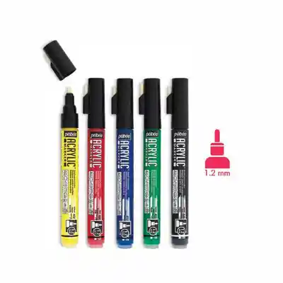 Pebeo Set Marcador Acrylic Básicos 1.2 mm