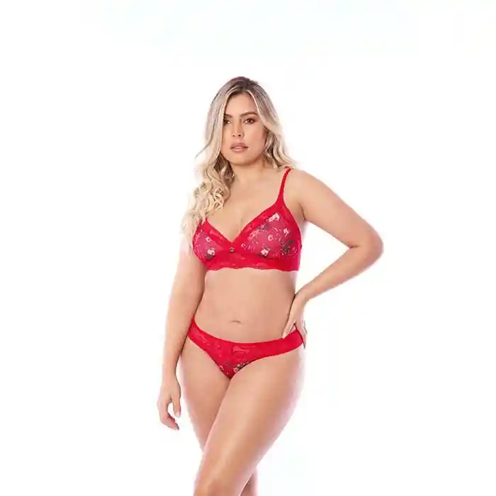 Bralette de Mujer 32-rojo