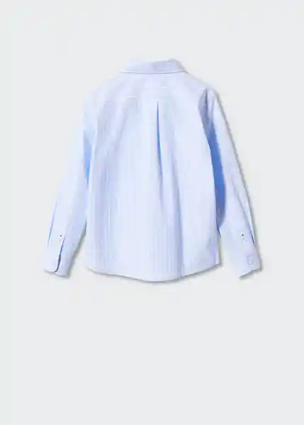 Camisa Valentin Celeste Talla 10 Niños Mango