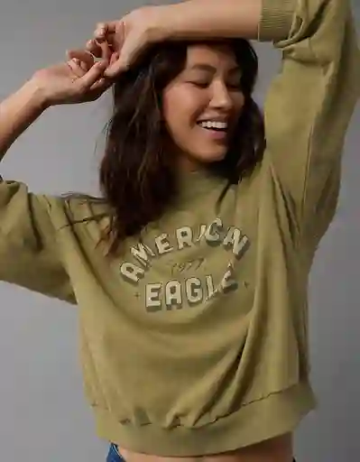 Buzo Mujer Verde Talla Medium American Eagle 25322165