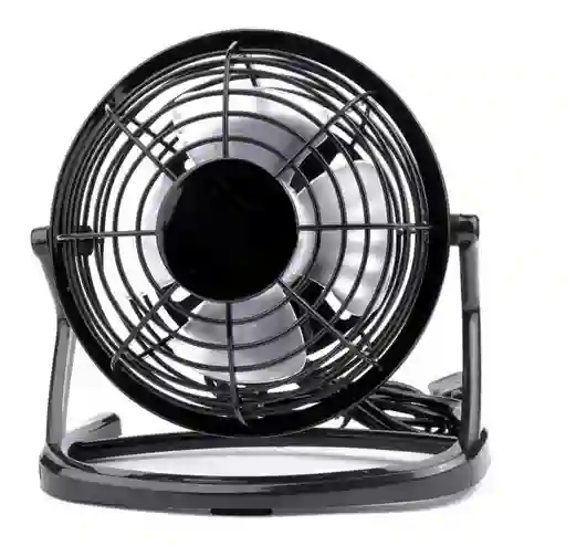 Ventilador Usb Portátil Ángulo Ajustable Ligero y Silencioso - Negro