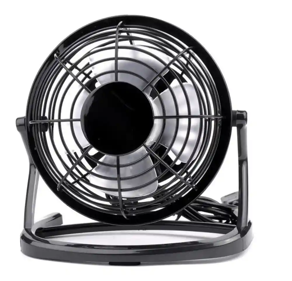 Ventilador Usb Portátil Ángulo Ajustable Ligero y Silencioso - Negro