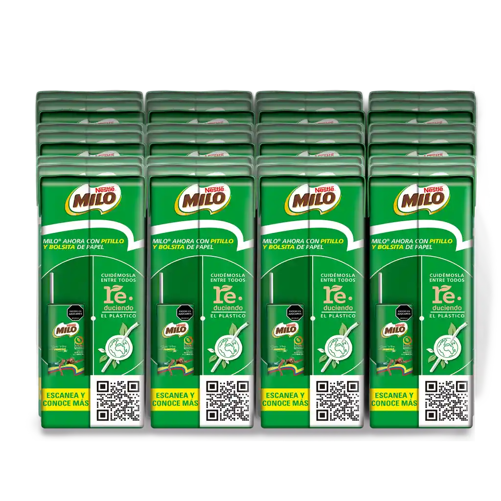 Leche achocolatada con malta MILO en cajita 12 Unds x 2160mL