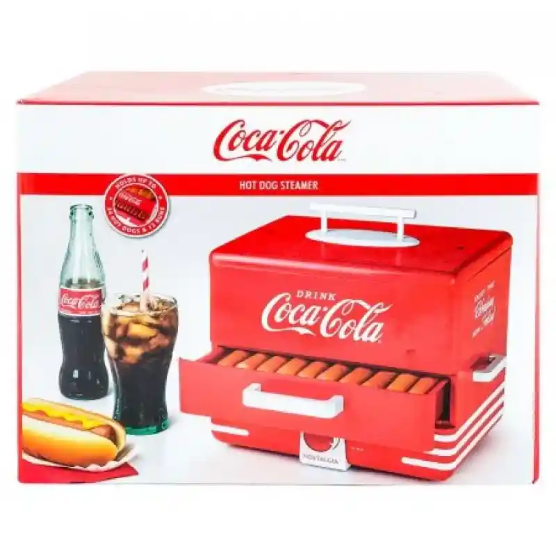 Nostalgia Electrics Máquina de Hot Dog Diseño Coca-Cola 2 Bandejas