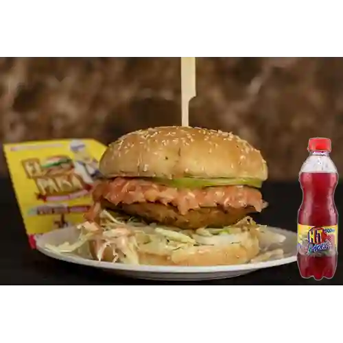 Combo Hamburguesa Sencilla + Hit Mora 500 ml