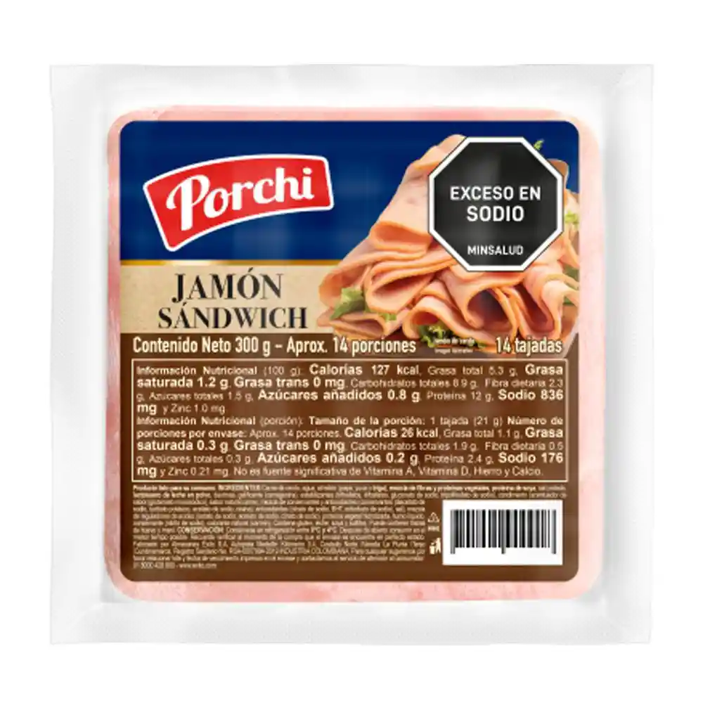 Jamón de Cerdo Sándwich Porchi Sándwich (300 Gr)