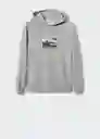 Sudadera Outside Gris Claro Vigore Talla L Hombre Mango