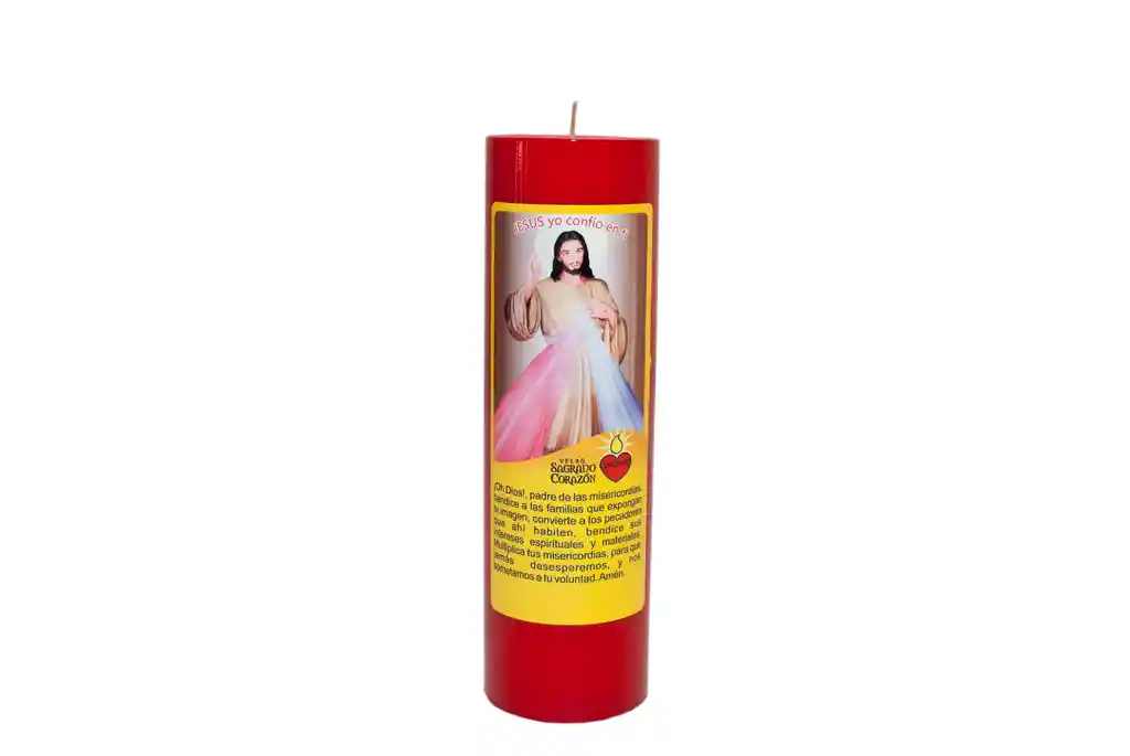 Sagrado Corazón Velón Color Rojo N° 10