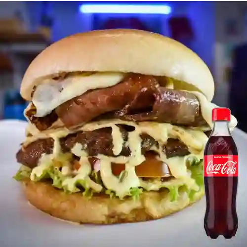 Combo Hamburguesa Bacon +Cocacola Orig 400ml