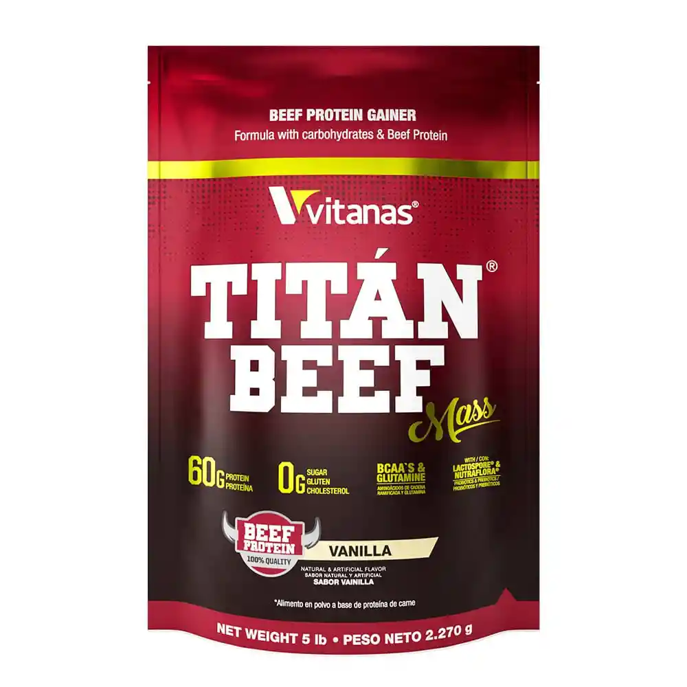 Titan Proteína Beef Mass Sabor Vainilla