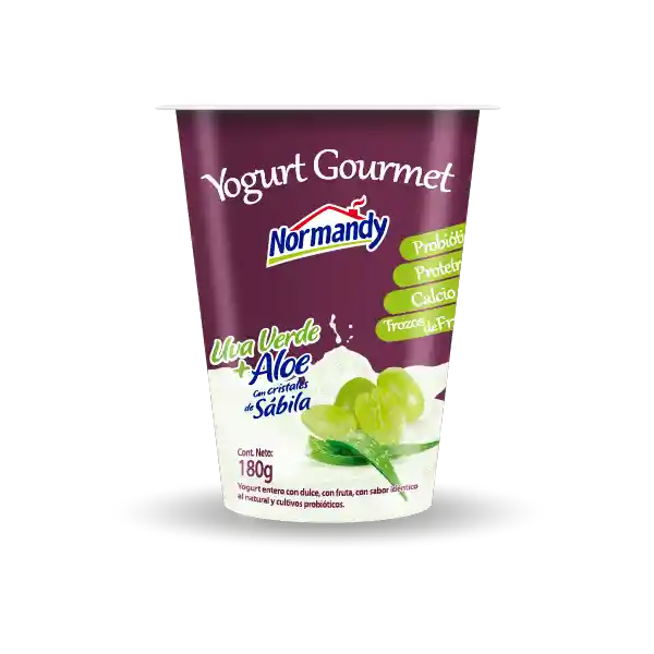 Normandy Yogurt Gourmet con Uva Verde + Aloe y Sábila