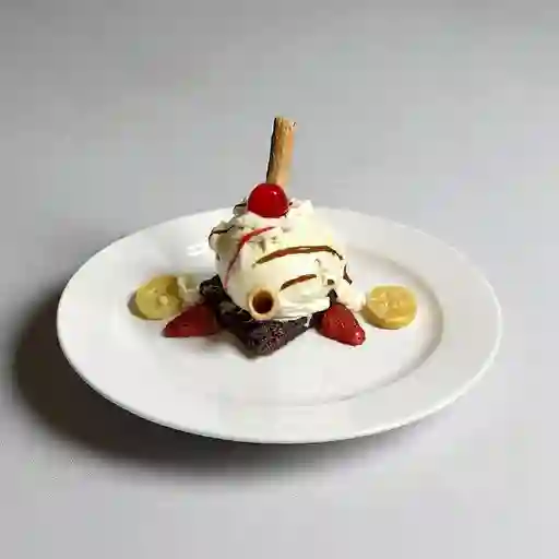Brownie con Helado