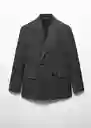 Blazer Americana Monaco Gris Talla 50 Hombre Mango