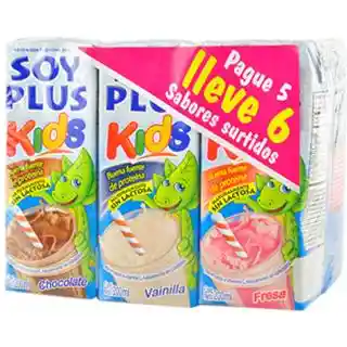Soy Plus Bebidas con Proteína de Soya Kids Sabores Surtidos