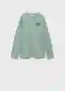 Camiseta Camping Verde Pastel Talla 06 Niños Mango