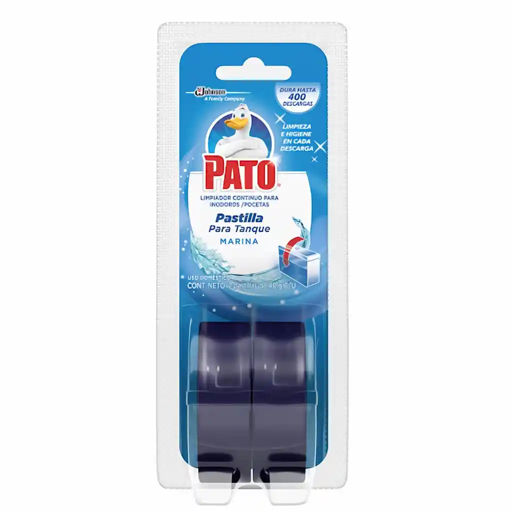 Pato Limpiador Tanque Pastilla Marina 2 Pack 80 gr