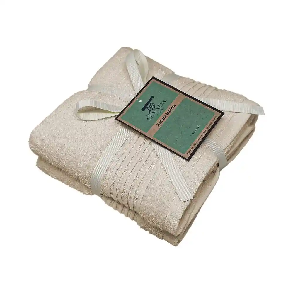 Setx2 Toallas 40x70 en 460gm² Mano-beige