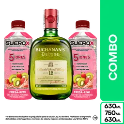 Combo Buchanans Deluxe 750 mL + Suerox Fresa Kiwi 2 Und