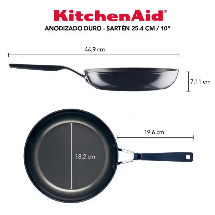 84801 Sartén Kitchenaid Antiadherente Anodizado Duro Onyx