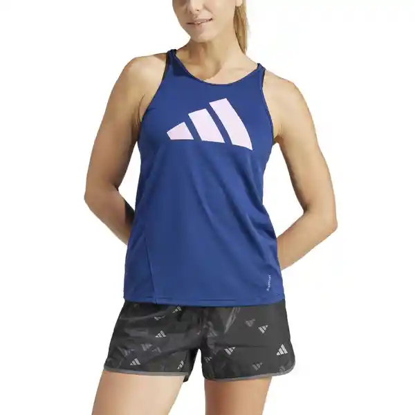 Adidas Camiseta Run It Tank Para Mujer Azul Talla L
