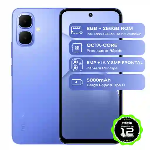 Celular Infinix Smart 10 4gb Ram/256gb Azul