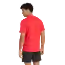 Adidas Camiseta Logo Manga Corta Entrenamiento Hombre Rojo T M