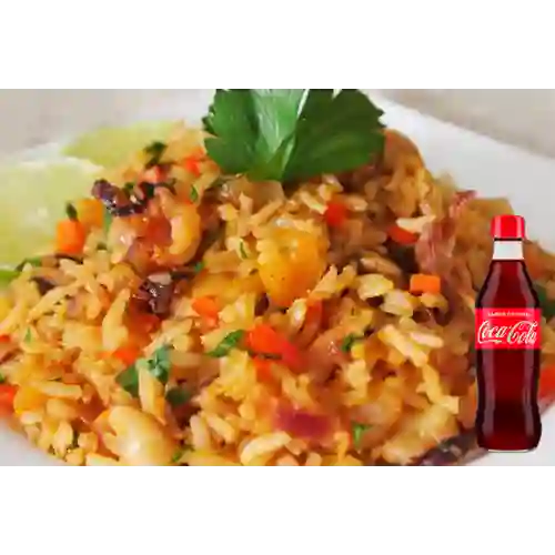 Combo Arroz a la Marinera pequeña +Cocacola Orig 350ml