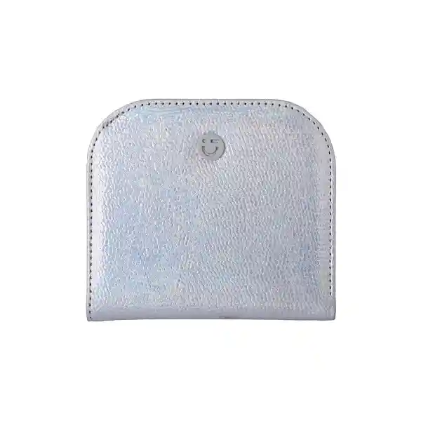 Cartera Corta Con Cierre Para Mujer Plata Serie Miniso