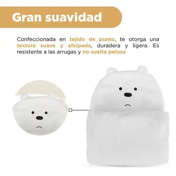 Cobija Con Sombrero Osos Escandalosos 5.0 Oso Polar Miniso