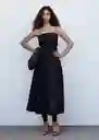 Vestido Nicola Negro Talla XL Mujer Mango