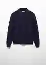 Buzo Cardigan Lotoc Navy Talla XXL Hombre Mango