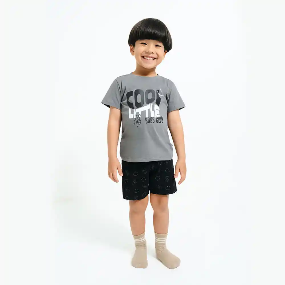 Pijama Camiseta + Bermuda en Algodón Bebito Fisor Baby Fresh Talla 18-24m