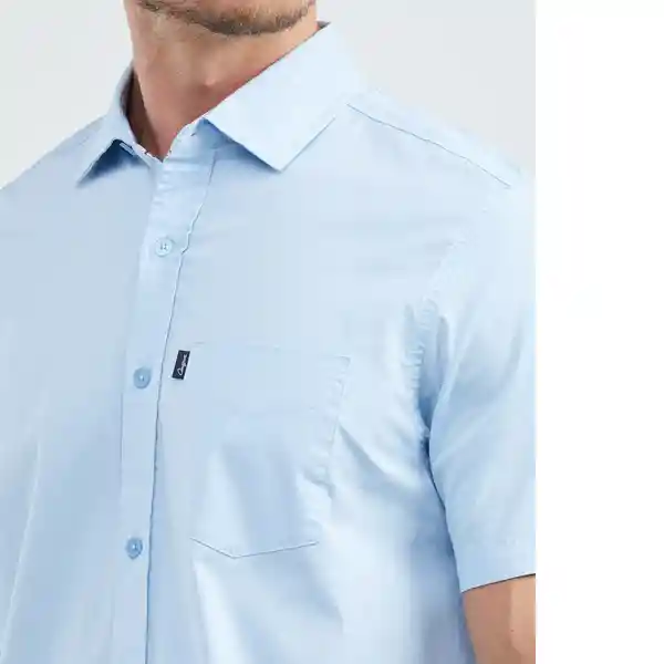 Camisa Manga Corta Carbon Pocket Azul Claro Talla S Chevignon