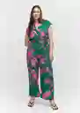 Enterizo Mono Mila Verde Talla XS Mujer Mango