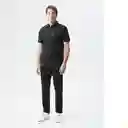 Camisa Carbon M/c Bol Negro Sombrío Ultraoscuro Talla Xl Hombre Chevignon