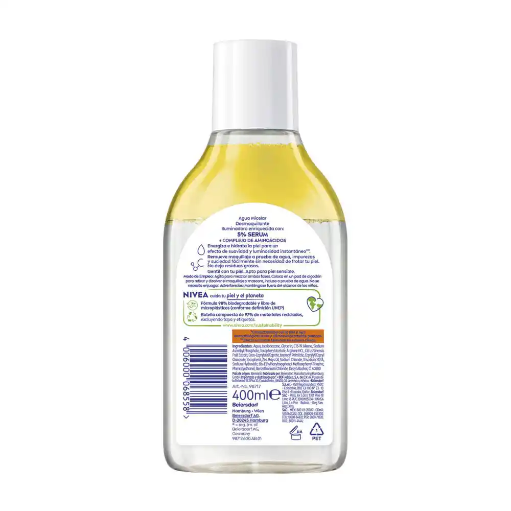 Agua Micelar Nivea Iluminadora Serum