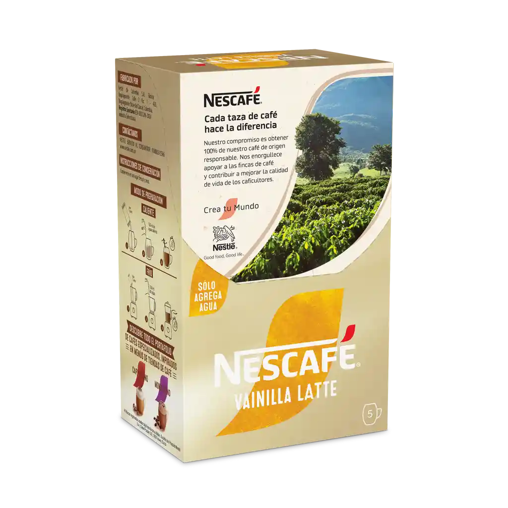Vainilla Latte NESCAFÉ instantáneo x 90g