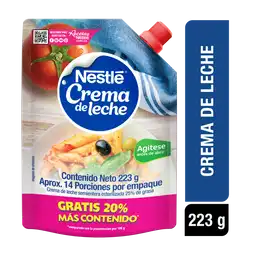 Crema de Leche NESTLÉ x 223g gratis 20% más contenido