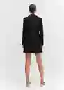 Blazer Americana Quintin Negro Talla S Mujer Mango