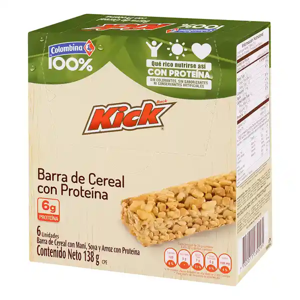 Kick Colombianabarra De Cereal Con Proteina