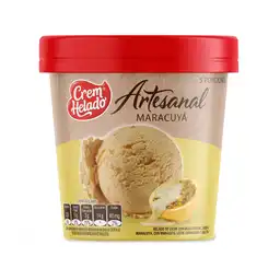 Cream Helado Helado Artesanal Sabor Maracuyá con Leche Condensada