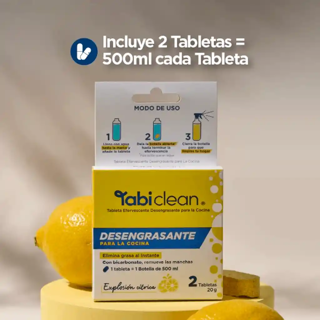 Caja Repuesto Desengrasante Tabiclean 2 Tabletas