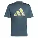 Adidas Camiseta Hiit Gf Slo Tee Para Hombre Azul Talla L