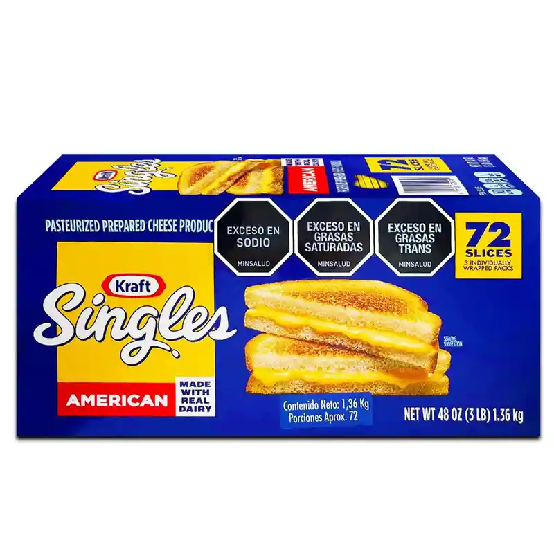 Kraft Rebanada Tipo Americana Con Leche y Queso