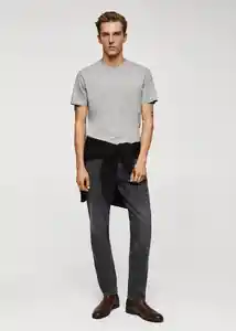 Camiseta Cherlo Gris Medio Vigoré Talla XS Hombre Mango