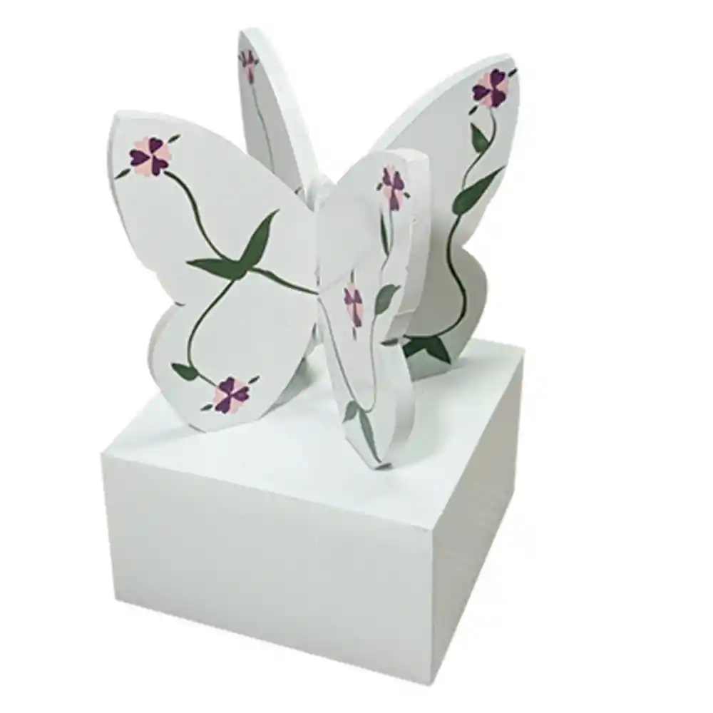 Marres Figura Decorativa Mariposa Blanco 16 X 10 Cm