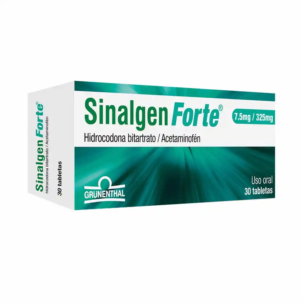 Sinalgen Forte 30 Tabletas (7.5 mg/325 mg)
