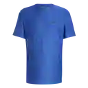 Adidas Camiseta Stretch Manga Corta Hombre Azul T L