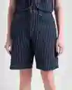 Bermuda Short Mujer Azul Talla 8 359G005_AZU174429 Americanino
