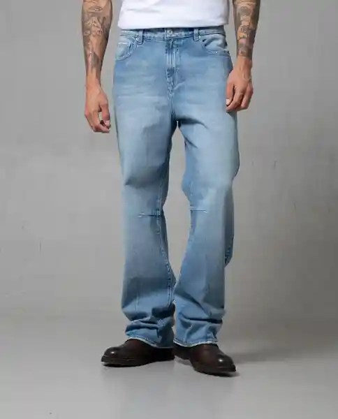 Jean Baggy Hombre Azul Denim Medio T 40 48456 Rifle